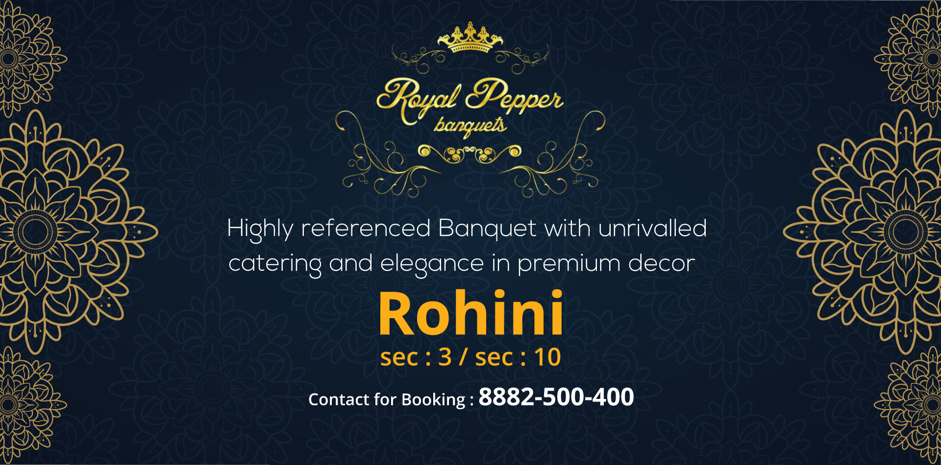 banquets in rohini, Banquet Hall in rohini, By Royal Pepper Banquets